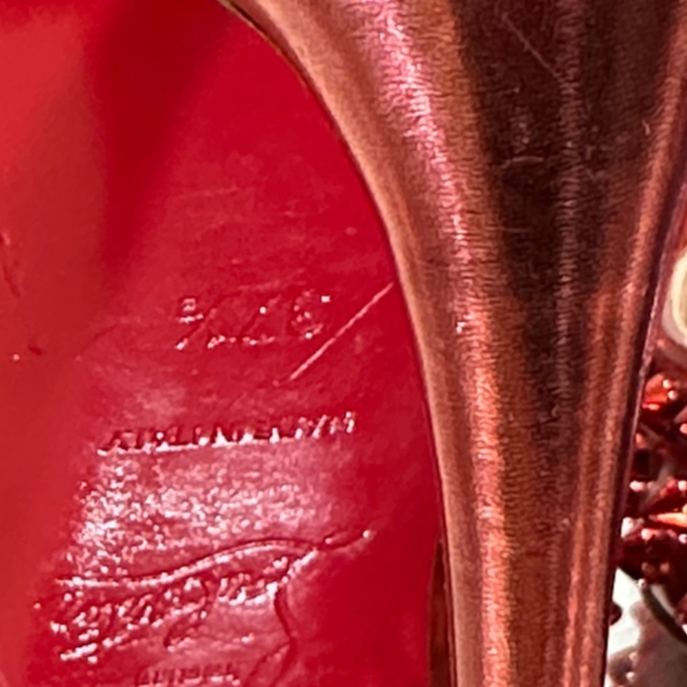 Christian Louboutin Spiked Red Heels - Picture 8 of 10